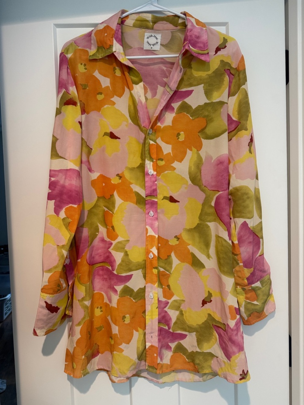 With Jéan Kelly Floral Dress Shirt Retail $225
